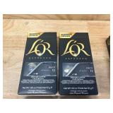LOR ESPRESSO Lot of 13 Boxes of- Ground Coffee Capsules (expiration date of 8/24)