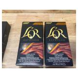 LOR ESPRESSO Lot of 13 Boxes of- Ground Coffee Capsules (expiration date of 8/24)