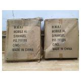 Lot of 2 Black Metal Rotating Display Stands