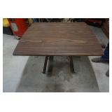 Wheeled Table With Collapsible Legs