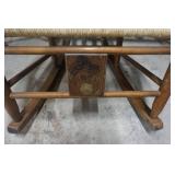 Ducks Unlimited Themed Wood Wicker Rocking Chair