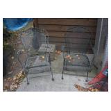 2 - Metal Mesh Patio Chairs