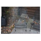 2 - Metal Mesh Patio Chairs