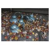4 - Outdoor Metal Yard Hard Wire Lamps/Lights
