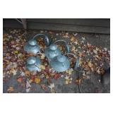 4 - Outdoor Metal Yard Hard Wire Lamps/Lights