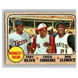 Roberto Clemente / Tony Oliva/ Chico Cardenas 1968 Topps #480 Manager