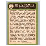 Frank Robinson / Brooks Robinson 1967 Topps #1 The Champs Vintage Baseball Card