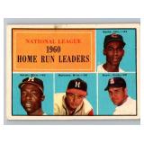 Hank Aaron / Ernie Banks / Ed Mathews / Ken Boyer 1961 Topps #43 NL HR Leaders Vintage Baseball Card
