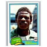 Rickey Henderson 2nd Year 1981 Topps #261 Vintage Baseball Card