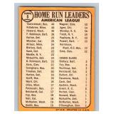 Harmon Killebrew, Carl Yastrzemski, Frank Howard 1968 Topps #6 AL HR Leaders Vintage Baseball Card