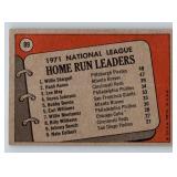 Han Aaron, Willie Stargell, Lee May 1972 Topps #89 NL HR Leaders Vintage Baseball Card