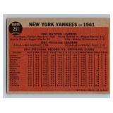 1962 Topps New York Yankees Team Card #251 w/Mickey Mantle Vintage Baseball Card