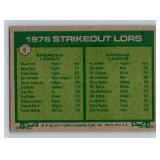 Nolan Ryan / Tom Seaver 1977 Topps #5 AL Strikeout Leaders Vintage Baseball Card