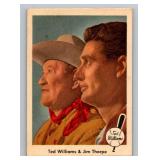 Ted Williams 1959 Fleer w/ Jim Thorpe #70 Vintage Baseball Card