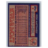 Don Mattingly RC 1984 Topps #8 Rookie Vintage Baseball Card
