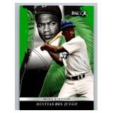 Jackie Robinson /75 Green SP 2022 Topps X #49, numbered 27/75, Baseball Card