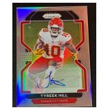 Tyreek Hill Auto 2021 Prizm #187 Football Card