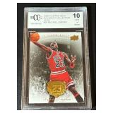 Michael Jordan BCCG 10 Gem Mint 2009-10 Upper Deck MJ Legacy Collection Gold #34 Basketball Card