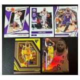 5 Card LeBron James Basketball Lot
