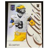 JJ McCarthy RC 2024 Donruss Elite Rookie Elitest #10 Minnesota Viking Football Card