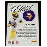 JJ McCarthy RC 2024 Donruss Elite Rookie Elitest #10 Minnesota Viking Football Card