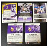 Justin Jefferson 5 Card Lot Minnesota Viking Football