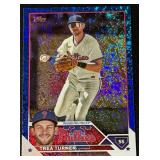 Trea Turner /999 Blue Sparkle 2023 Topps #475, numbered 241/999 Baseball Card
