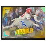 Terrion Arnold Auto RC /100 2024 Rookie Luminance Autographs Gold #195, numbered 030/100 Football Card