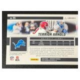 Terrion Arnold Auto RC /100 2024 Rookie Luminance Autographs Gold #195, numbered 030/100 Football Card
