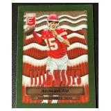 Patrick Mahomes 2023 Donruss Elite Green Title Waves Insert #TW-3 2022 Passing Title Football Card