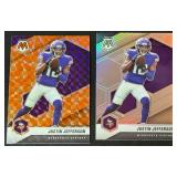 Justin Jefferson 2 Card Minnesota Viking Football Card Lot