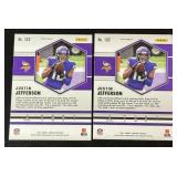 Justin Jefferson 2 Card Minnesota Viking Football Card Lot
