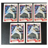 5 Deion Sanders RCs 1990 Fleer #454 Rookie Baseball Cards