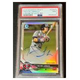 Trevor Larnach Auto /499 PSA 9 Mint 2018 Bowman Draft Chrome DO Auto-REF #CDATL Minnesota Twins Baseball Card