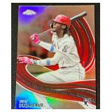 Elly De La Cruz RC Refractor 2024 Topps Chrome Strokes Insert #S-22 Rookie Baseball Card