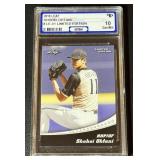 Shohei Ohtani Graded 10 Gem Mint 2018 Leaf Limited Edition #LE-01 Baseball Card