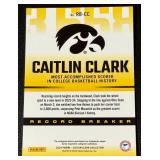 Caitlin Clark RC 2024 Record Breaker #RB-CC University of Iowa Basketball Card
