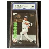 Derek Jeter Graded 10 Gem Mint 10 1998 Skybox Dugout Axcess Double Headed #DH4 Baseball Card