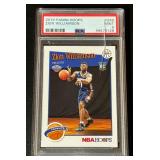 Zion Williamson RC PSA 9 Mint 2019 Hoops #296 Rookie Basketball Card (slab is cracked)