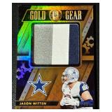 Jason Witten /49 3-Color Patch 2018 Gold Standard Gold Gear#GG-12, numbered 19/49, Gootball Card