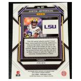 Justin Jefferson Color Match Cracked Ice 2023 Prizm Draft Picks #61 Minnesota Vikings Football Card