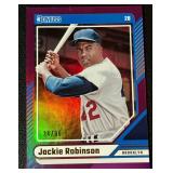 Jackie Robinson /99 Purple Foil 2024 Donruss #16, numbered 34/99 Baseball Card