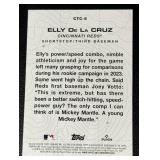 Elly De La Cruc RC Foil 2024 Topps CVG #CTC-6 Rookie Baseball Card