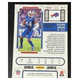 Stefon Diggs /175 Red Prizm 2022 Contenders Optic #7, numbered 73/175, Football Card