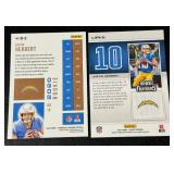 Justin Herbert RC 2 Card Lot Rookie Football Cards