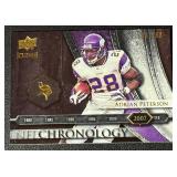 Adrian Peterson /750 2008 Icons Football NFL Chronology #CHR38 Minnesota Vikinga Football Car