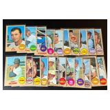 20 Card Lot - 1968 High Number Topps Baseball Vintage Cards