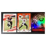Joe Burrow 3 Card Football Lot