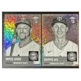 Royce Lewis and Griffin Jax Mini Diamond RC Refreactor 2 Card Lot 2022 Topps Chrome #20 and #76 Minnesot Twins Rookie Baseball Cards