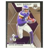 Justin Jefferson RC 2020 Mosaic NFL Debut #270 Rookie Football Card